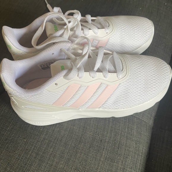 👟🌸Adidas Sneakers Running Training Sports Shoes White/Pink Gym - Picture 2 of 12